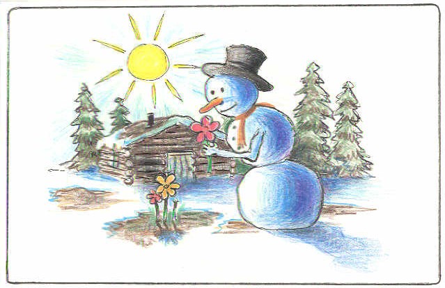 Snowman for april